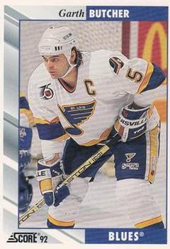 #65 Garth Butcher - St. Louis Blues - 1992-93 Score USA Hockey