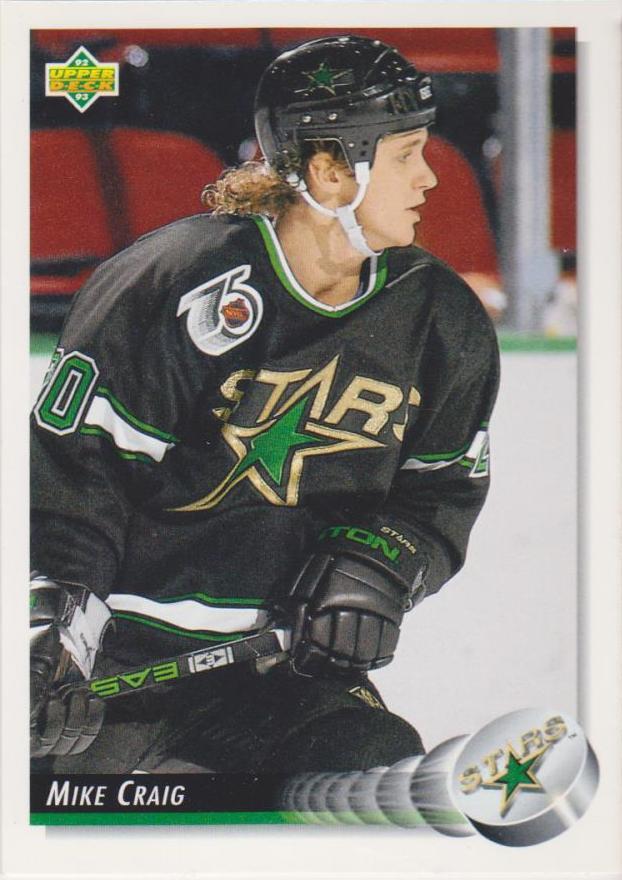 #65 Mike Craig - Minnesota North Stars - 1992-93 Upper Deck Hockey