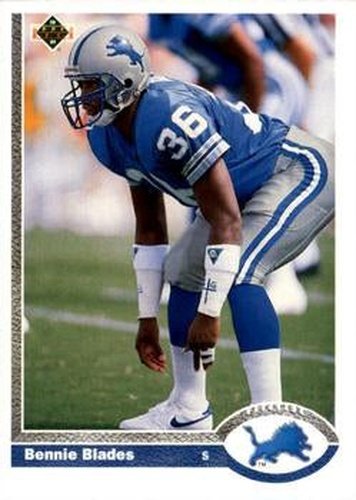 #65 Bennie Blades - Detroit Lions - 1991 Upper Deck Football