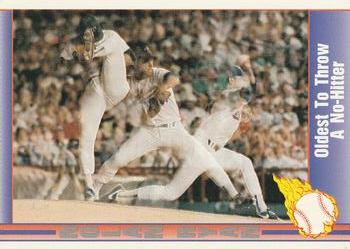 #65 Oldest To Throw No-Hitter - Texas Rangers - 1991 Pacific Nolan Ryan Texas Express I Baseball