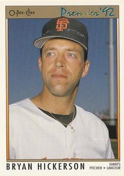 #65 Bryan Hickerson - San Francisco Giants - 1992 O-Pee-Chee Premier Baseball