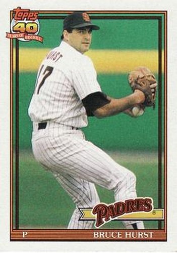 #65 Bruce Hurst - San Diego Padres - 1991 Topps Baseball
