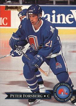 #65 Peter Forsberg - Quebec Nordiques - 1995-96 Donruss Hockey