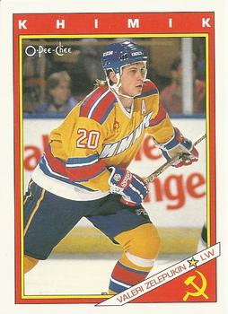 #65R Valeri Zelepukin - Khimik Voskresensk - 1991-92 O-Pee-Chee Hockey - Sharks & Russians
