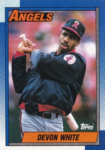 #65 Devon White - California Angels - 1990 Topps Baseball