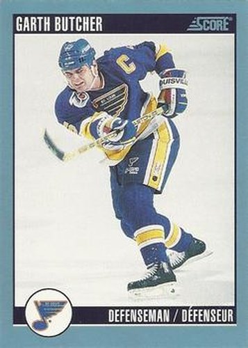 #65 Garth Butcher - St. Louis Blues - 1992-93 Score Canadian Hockey