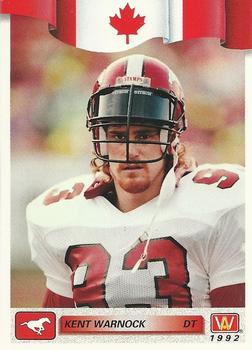 #65 Kent Warnock - Calgary Stampeders - 1992 All World CFL Football