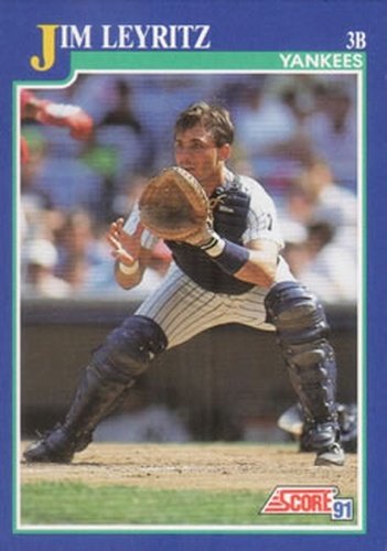 #65 Jim Leyritz - New York Yankees - 1991 Score Baseball