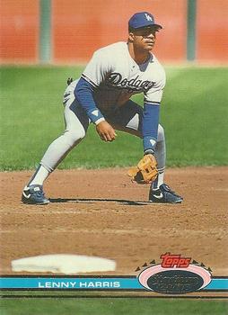 #65 Lenny Harris - Los Angeles Dodgers - 1991 Stadium Club Baseball