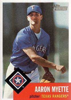 #65 Aaron Myette - Texas Rangers - 2002 Topps Heritage Baseball
