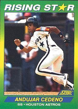 #65 Andujar Cedeno - Houston Astros - 1992 Score 100 Rising Stars Baseball