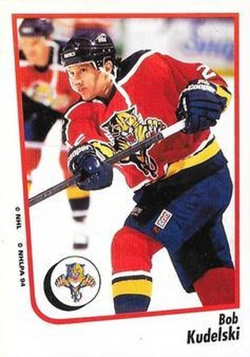 #65 Bob Kudelski - Florida Panthers - 1994-95 Panini Hockey Stickers