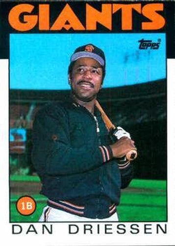 #65 Dan Driessen - San Francisco Giants - 1986 Topps Baseball