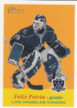 #65 Felix Potvin - Los Angeles Kings - 2001-02 Topps Heritage Hockey