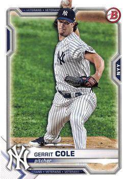 #65 Gerrit Cole - New York Yankees - 2021 Bowman Baseball