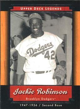 #65 Jackie Robinson - Brooklyn Dodgers - 2001 Upper Deck Legends Baseball