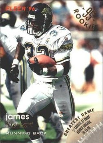 #65 James Stewart - Jacksonville Jaguars - 1996 Fleer Football