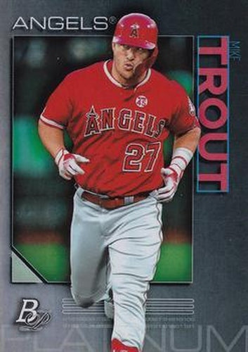 #65 Mike Trout - Los Angeles Angels - 2020 Bowman Platinum Baseball