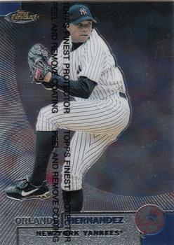#65 Orlando Hernandez - New York Yankees - 1999 Finest Baseball