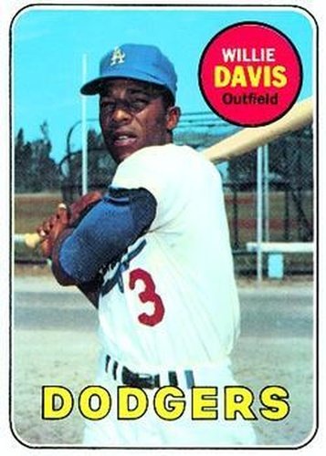 #65 Willie Davis - Los Angeles Dodgers - 1969 Topps Baseball