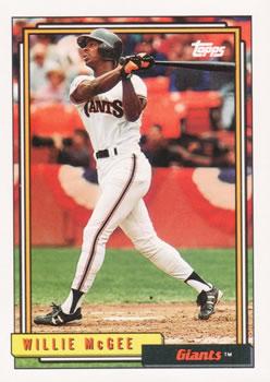#65 Willie McGee - San Francisco Giants - 1992 Topps Baseball
