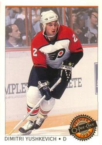 #65 Dimitri Yushkevich - Philadelphia Flyers - 1992-93 O-Pee-Chee Premier Hockey