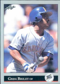 #65 Greg Briley - Seattle Mariners - 1992 Leaf Baseball