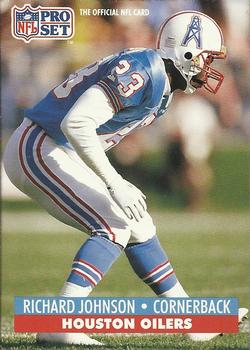 #165 Richard Johnson - Houston Oilers - 1991 Pro Set Football
