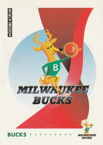 #365 Milwaukee Bucks Logo - Milwaukee Bucks - 1991-92 SkyBox Basketball