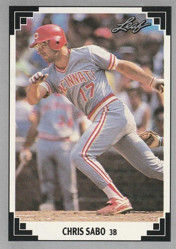 #65 Chris Sabo - Cincinnati Reds - 1991 Leaf Baseball