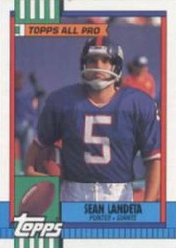 #65 Sean Landeta - New York Giants - 1990 Topps Football
