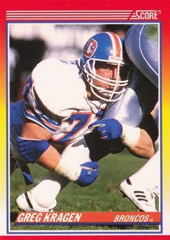 #660 Greg Kragen - Denver Broncos - 1990 Score Football