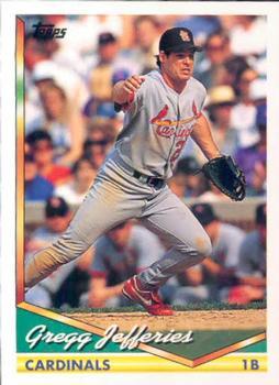 #660 Gregg Jefferies - St. Louis Cardinals - 1994 Topps Baseball