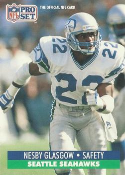 #660 Nesby Glasgow - Seattle Seahawks - 1991 Pro Set Football