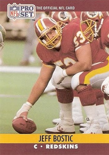 #660 Jeff Bostic - Washington Redskins - 1990 Pro Set Football