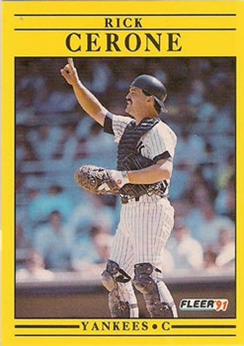 #660 Rick Cerone - New York Yankees - 1991 Fleer Baseball