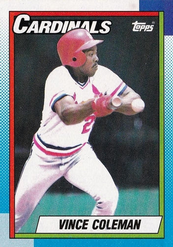 #660 Vince Coleman - St. Louis Cardinals - 1990 Topps Baseball