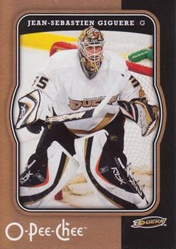 #1 Jean-Sebastien Giguere - Anaheim Ducks - 2007-08 O-Pee-Chee Hockey