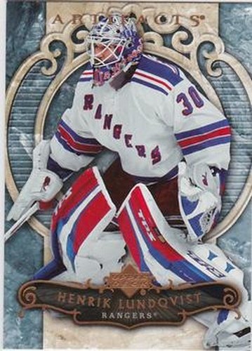 #20 Henrik Lundqvist - New York Rangers - 2007-08 Upper Deck Artifacts Hockey