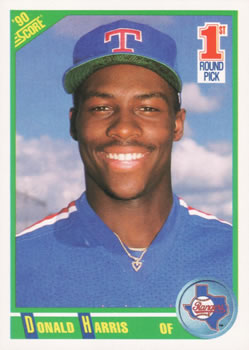 #661 Donald Harris - Texas Rangers - 1990 Score Baseball