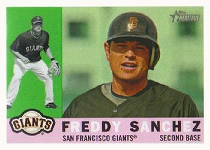 #661 Freddy Sanchez - San Francisco Giants - 2009 Topps Heritage Baseball