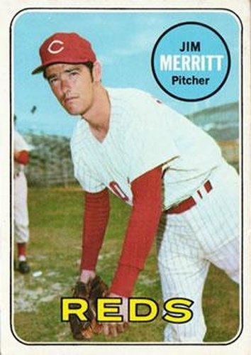 #661 Jim Merritt - Cincinnati Reds - 1969 Topps Baseball