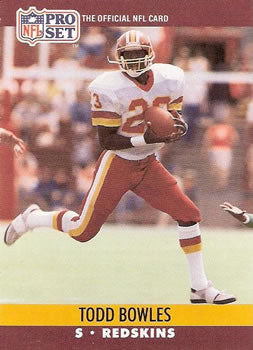 #661 Todd Bowles - Washington Redskins - 1990 Pro Set Football