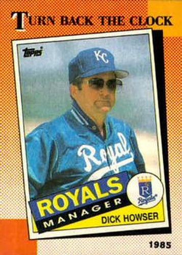 #661 Dick Howser - Kansas City Royals - 1990 Topps Baseball