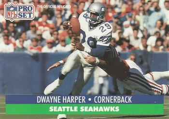 #662 Dwayne Harper - Seattle Seahawks - 1991 Pro Set Football