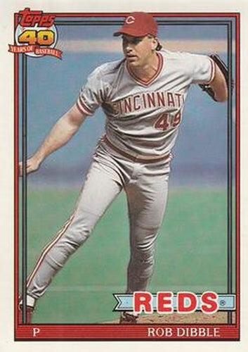 #662 Rob Dibble - Cincinnati Reds - 1991 O-Pee-Chee Baseball