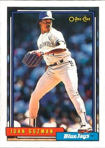 #662 Juan Guzman - Toronto Blue Jays - 1992 O-Pee-Chee Baseball