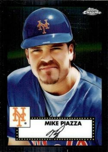 #662 Mike Piazza - New York Mets - 2021 Topps Chrome Platinum Anniversary Baseball