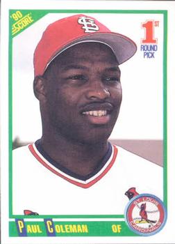 #662 Paul Coleman - St. Louis Cardinals - 1990 Score Baseball