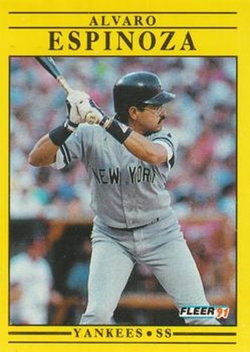 #662 Alvaro Espinoza - New York Yankees - 1991 Fleer Baseball